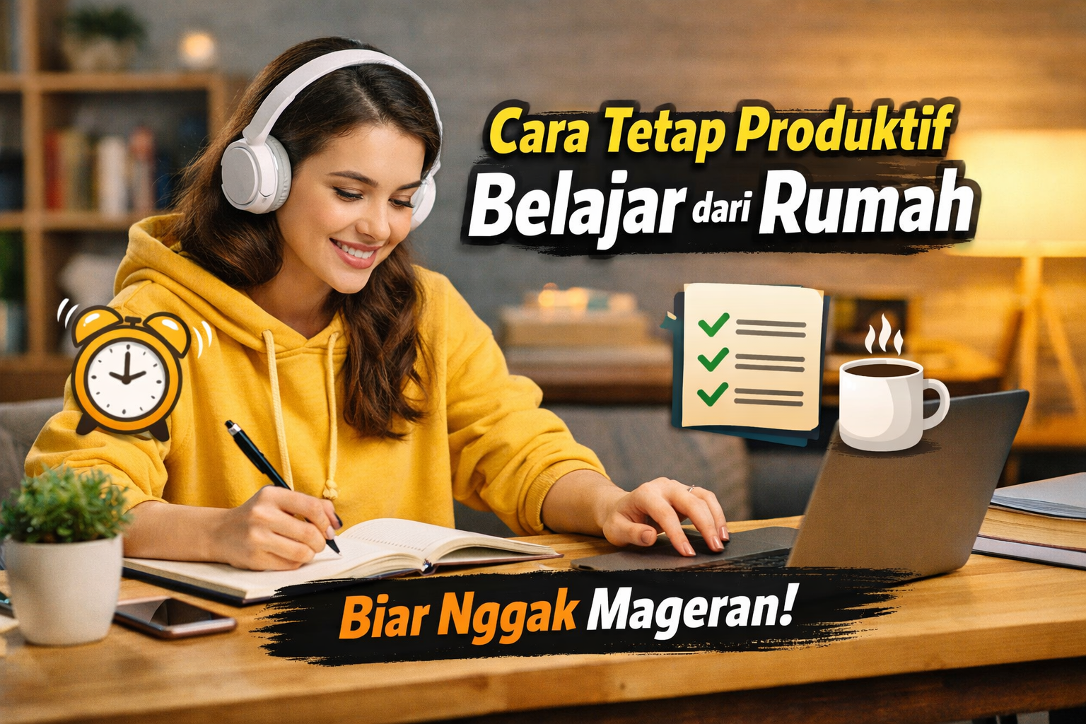 Cara Tetap Produktif Saat Belajar dari Rumah Biar Nggak Mager